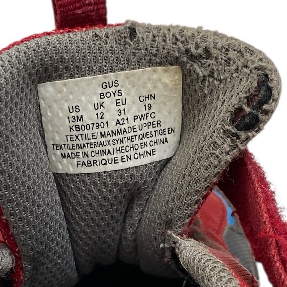 Stride Rite Boys Red Gray Sneakers Size 13M - Picture 11 of 16